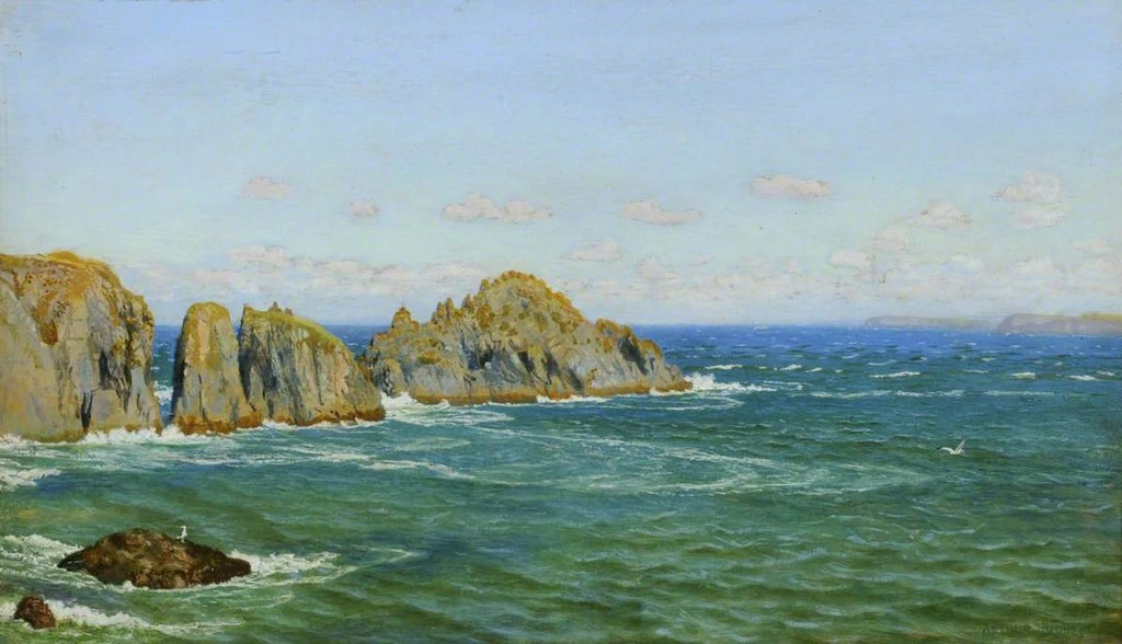 Una costa rocciosa, Merope Rocks, vicino a Harlyn Bay, North Cornwall - National Trust